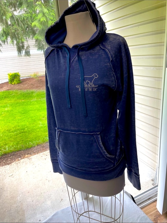 Buddy By The Sea Tops - Women’s Sz S NWT BUDDY BY THE SEA Comfort Hoodie in a washed blue iris color
